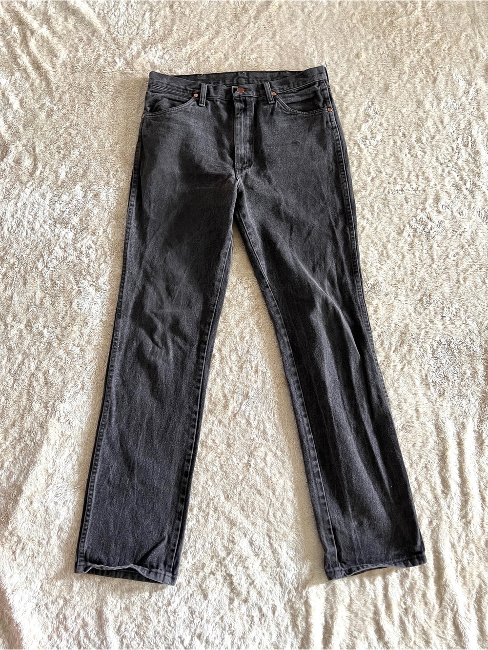 WRANGLER Men's Dark Wash Slim Jeans Size 33x34
